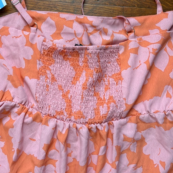 Social Standard By Sanctuary Pink And Orange Smocked Back Maxi Dress L - Picture 4 of 9